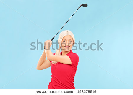 stock-photo-female-golfer-swinging-a-golf-club-on-blue-background-198278516