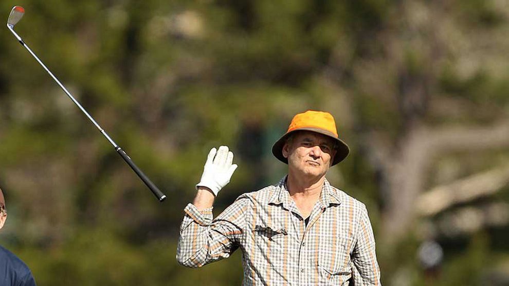 A picture of Bill Murray playing golf