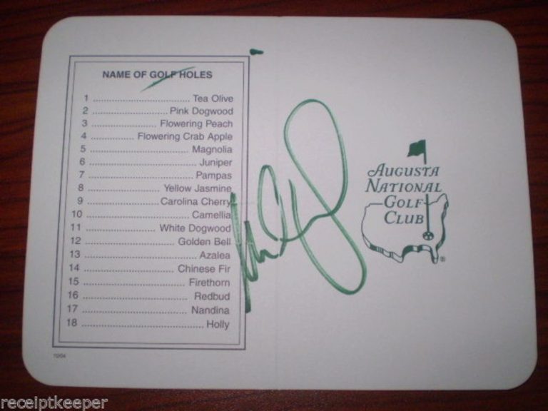 Augusta National Golf Club scorecard Pictures, total yardage, Masters