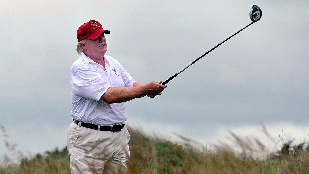 Image result for trump plays golf