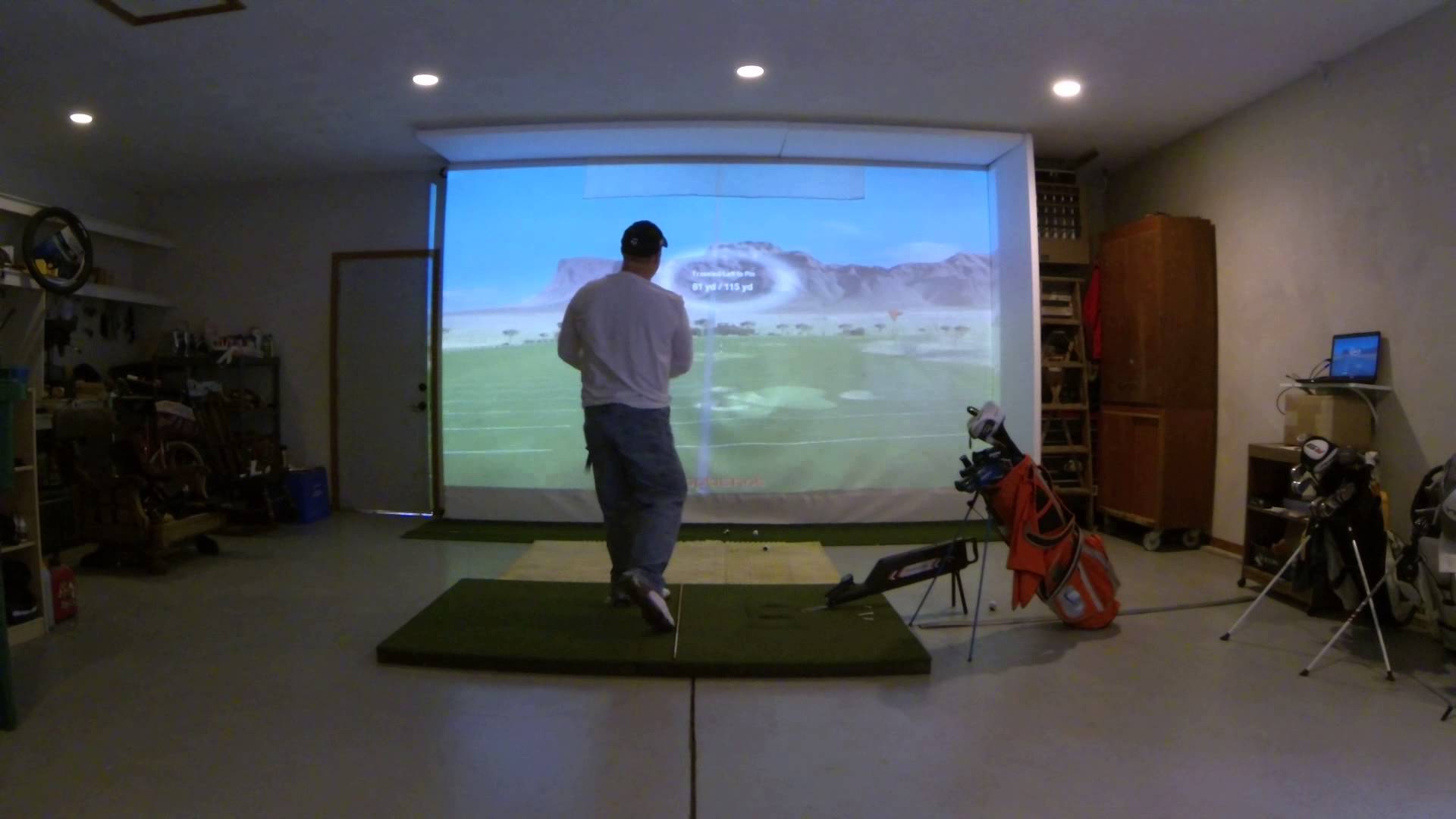 Image result for golf simulator in garage