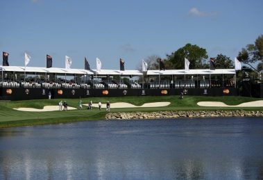 A photo of Bay Hill's 18th hole
