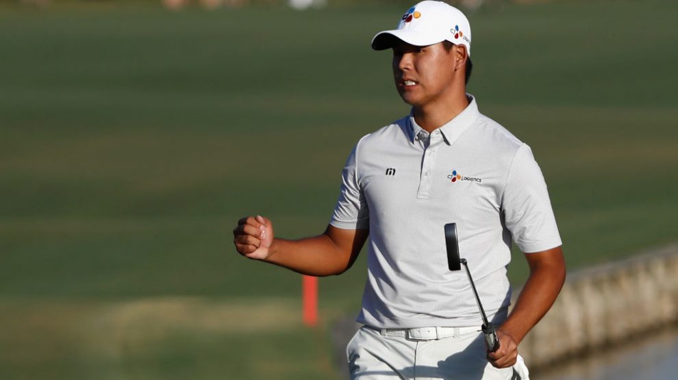 A picture of golfer Si Woo Kim