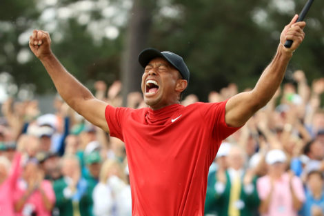 A photo of Tiger Woods at the 2019 Masters