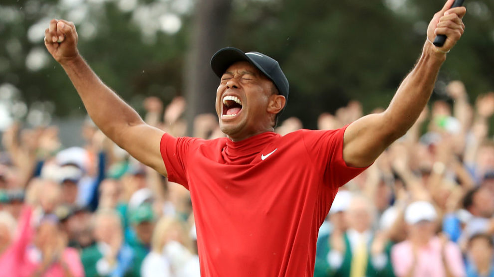 A photo of Tiger Woods at the 2019 Masters