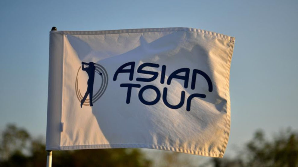 A picture of an Asian Tour flag