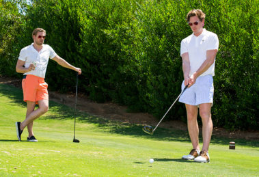 A photo of golfers