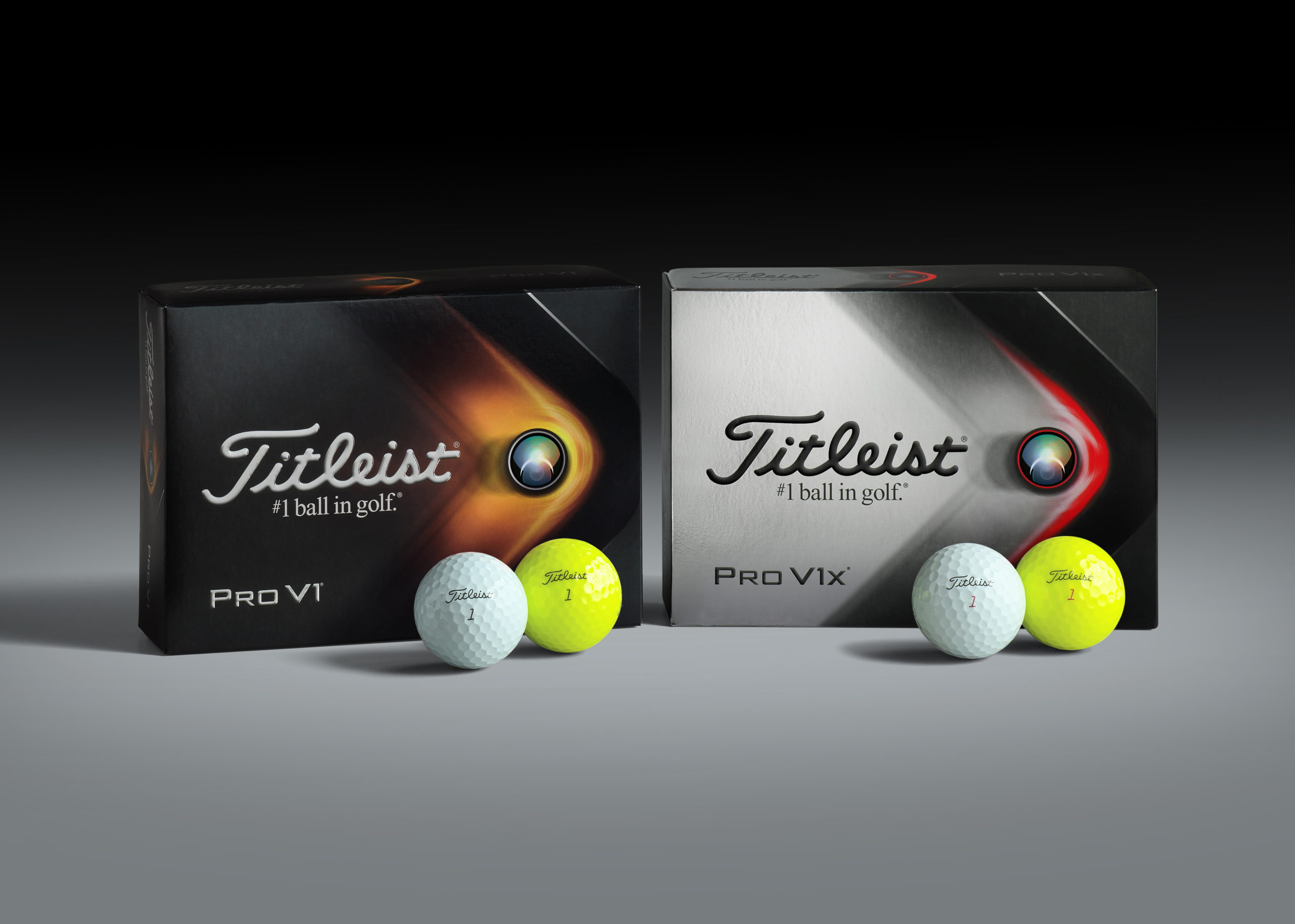Picture of boxes of the Titleist Pro V1 golf balls from 2021