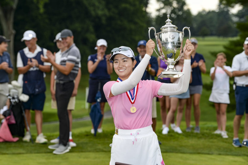 A photo of golfer Rose Zhang
