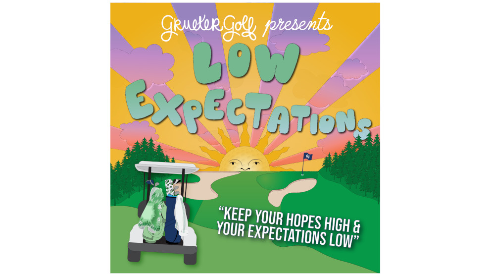 The Grueter Golf Low Expectations podcast logo