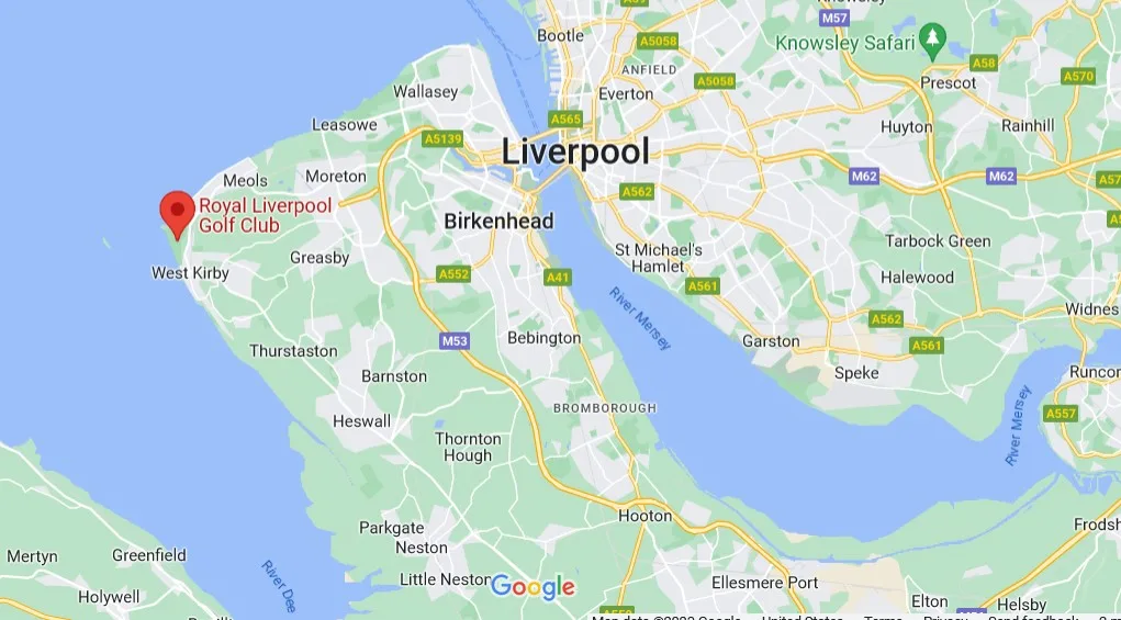 Map of Royal Liverpool Golf Club